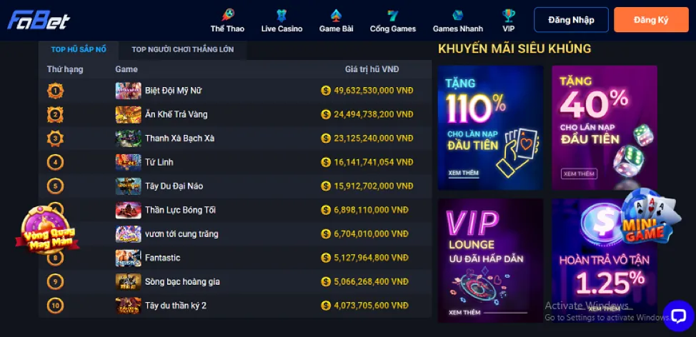 Uy tín và An toàn tại gamvip nhà cái